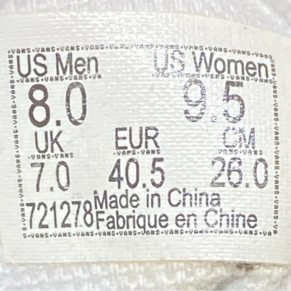 Vans Sneakers Custom Culture Diner Laces Men's 8 Women's 9.5 Hamburger Fries GUC - Picture 7 of 7